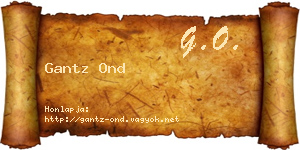 Gantz Ond névjegykártya